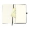 Carnet a  couverture rigide avec ruban et passant a  stylo Papier blanc A5 Noir