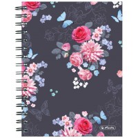 Ladylike Article de papeterie Carnet a  spirales Flowers Cahier a  spirales
