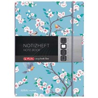 Carnet de notes flexible A5 Ladylike Birds - 40 feuilles a  carreaux