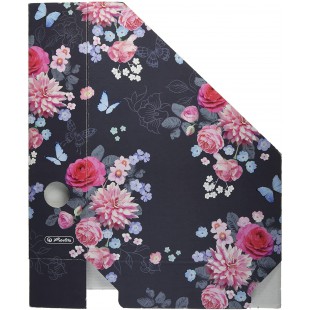 Porte-revues A4 Ladylike Flowers en carton ondule Largeur du dos 7 cm