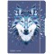 50027262 Cahier flex avec couverture amovible A4 2 x 40 feuilles Motif : Animaux sauvages Loup 1 piece Notizheft A4 gepunktet Lo