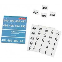 791871 Numeros autocollants 1-500 25 x 21 mm (Noir sur blanc) (Import Allemagne)