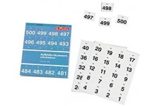 791871 Numeros autocollants 1-500 25 x 21 mm (Noir sur blanc) (Import Allemagne)