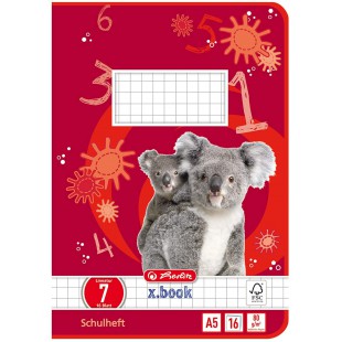 Cahier scolaire A5 lineature 7 avec motif, 16 feuilles
