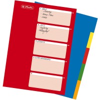 Classeur a anneaux Format A4 Polypropylene 5 intercalaires avec index perforation Euro 1-20