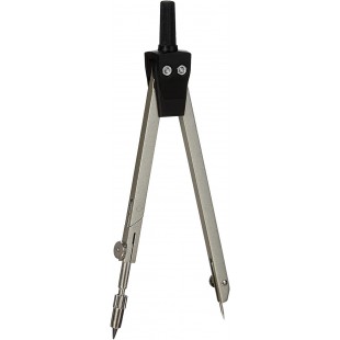 Boite a  compas 5 pieces en paquet suspendu, compas et ressort a  tirer, noir