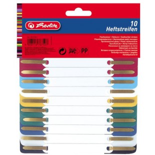 Pack de 10 Relieurs a Lamelle, Couleurs Assorties