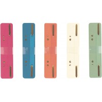 pack de 10 relieurs a lamelle en carton, couleurs assorties