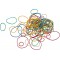 8770000 Boite de 100 Bracelets elastique anneau en caoutchouc diametre 20 a  70 mm Couleurs Assorties