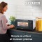 SEVERIN Mini-Four 9 L avec grille et plaque de cuisson incluses, Four posable 800 W design simple et elegant, Mini-four electriq