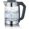 SEVERIN Bouilloire Eau et The en Verre, 1,7L, 2 200W, Temperature Reglable, Affichage LCD, Fonction de Maintien au Chaud, WK 347