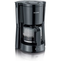 SEVERIN Cafetiere Filtre "Type", 1 000W, 1,4L, Jusqu'a  10 tasses, Porte-filtre amovible avec systeme anti-goutte, Noir, KA 4815