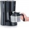 SEVERIN Cafetiere Filtre "Type", 1 000W, 1L, Jusqu'a  8 tasses, Verseuse inox isotherme, Porte-filtre amovible, Noir, KA 4835