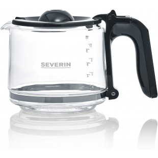 SEVERIN Verseuse en verre, 1,4 L, Compatible avec cafetieres filtre Severin Gamme "Type" et "TypeSwitch", Noir/Verre, GK 5501