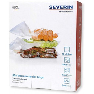 Severin 3613-000 ZB 3613 Alimentaire 16x25 cm pour Appareil de Mise sous Vide, 50 Sacs