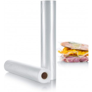 Severin Ensemble de 2 Rouleaux de Film Plastique Transparent pour Mise sous Vide 30 X 60 Cm, ZB 3617