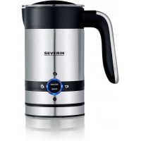 SEVERIN Emulsionneur de lait 450 W, Mousseur de lait a  induction 200 ml en inox, Mousseur a  lait electrique, 3 programmes, ino