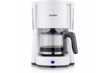 SEVERIN Cafetiere Filtre "Type", 1 000W, 1,4L, Jusqu'a 10 tasses, Porte-filtre amovible avec systeme anti-goutte, Bl