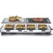 SEVERIN Raclette Gril 1 500 W, Avec Pierre de Cuisson et Plaque Anti-adhesive Reversible, Inclus : 8 poelons, Inox/No