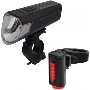 Kit d'eclairage LED pour velo - Kit d'eclairage de velo - Rechargeable par USB - Feu Avant et arriere - eclairage de Sol