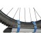 Porte-velos pour toit de voiture | Teste TaœV GS | Convient pour un velo | Charge jusqu'a  15 kg | Verrouillable | Argente
