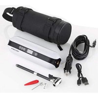 Compresseur sans Fil, Pompe a  air electrique 10,3 Bar, Batterie Externe et Lampe de Poche pour velo, Voiture, Moto, etc.