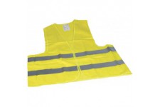 uniTEC Gilet de securite Polyester DIN en 471 Jaune