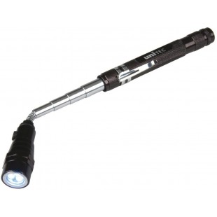 77893R Lampe Torche Telescopique a  LED avec Aimant, Noir