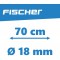 Fischer Fahrradschloss/Gliederschloss Ø 18 mm Lange 70cm