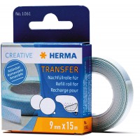 HERMA 1061 Recharge d'adhesif amovible Transfer 9 mm x 15 m