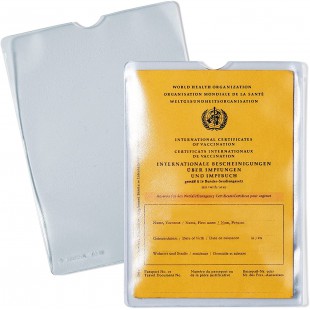 HERMA 1332 etui de protection pour carnet de vaccination (110 x 155 mm, transparent) pour carnet de vaccination et carnet d'epic