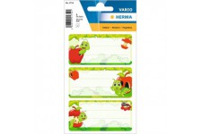 HERMA etiquettes autocollantes a  motifs pour enfants, filles et garcons Fritz le ver 76 x 35 mm Fritz des vers