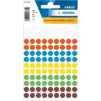 HERMA Multi-purpose labels Ø 8 mm couleurs assorties 540 pcs. - etiquette autocollante (Ø 8 mm)