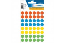 Herma 1831 etiquettes/pastilles de couleur permanent Ø 13 mm couleurs assorties