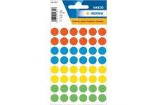 Herma 1831 etiquettes/pastilles de couleur permanent Ø 13 mm couleurs assorties