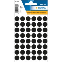 Multi-Purpose Labels Ø 12 mm Black 240 Pcs