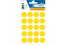 etiquettes universelles Herma, 8 mm de diametre, rondes, lot de 540 19 mm rund Papier, 100 Stuck, gelb gelb/matt
