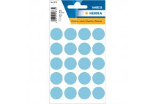 etiquettes universelles Herma, 8 mm de diametre, rondes, lot de 540 19 mm rund Papier, 100 Stuck, blau blau/matt