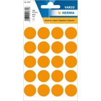 etiquettes universelles Herma, 8 mm de diametre, rondes, lot de 540 19 mm rund Papier, 100 Stuck, orange orange/matt