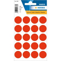 Herma etiquettes/pastilles de couleur 5 pages Ø 19 mm Rouge fluo