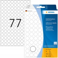 Herma 2230 etiquettes universelles diametre 13 mm 2464 pieces Blanc