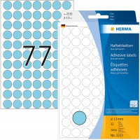 Herma 2233 etiquettes universelles diametre 13 mm 2464 pieces Bleu