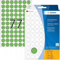 Herma 2235 etiquettes universelles diametre 13 mm 2464 pieces Vert