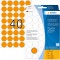 Herma 2254 etiquettes universelles support perfore diametre 19 mm 960 pieces Orange fluo