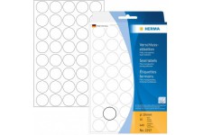 Herma 2257 etiquettes fermoirs extrafortes rondes diametre 19 mm 640 pieces, Mat