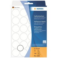 Herma 2260 etiquettes universelles diametre 25 mm 768 pieces Blanc