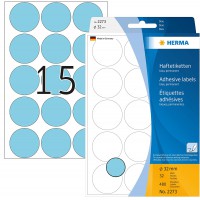 Herma 2273 etiquettes universelles diametre 32mm 480 pieces Bleu