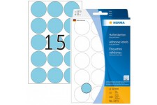 Herma 2273 etiquettes universelles diametre 32mm 480 pieces Bleu