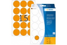 Herma 2274 etiquettes universelles diametre 32 mm 360 pieces Orange fluo