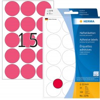 Herma 2276 etiquettes universelles diametre 32 mm 360 pieces Rouge fluo